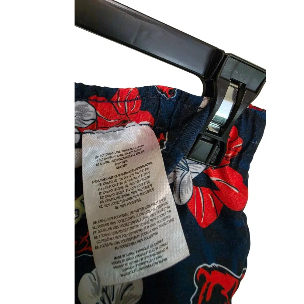NFL Team Apparel Chicago Bears Men Swim Trunks M Volley Hawaiian Floral Shorts‎